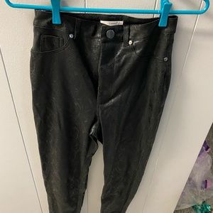 Faux snake skin pants